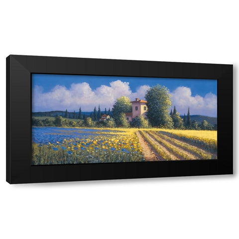 Summer Fields II Black Modern Wood Framed Art Print by Short, David
