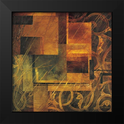Visual Patterns I Black Modern Wood Framed Art Print by Thompson, Linda