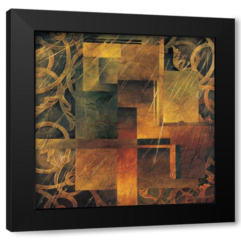 Visual Patterns II Black Modern Wood Framed Art Print by Thompson, Linda