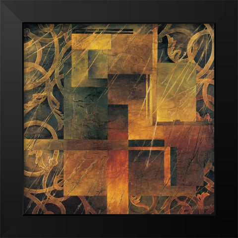 Visual Patterns II Black Modern Wood Framed Art Print by Thompson, Linda