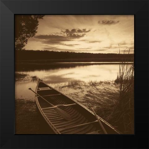 Dawns Promise Black Modern Wood Framed Art Print by Sleeper, Mike