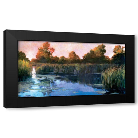 The Lily Pond Black Modern Wood Framed Art Print by Craig, Philip