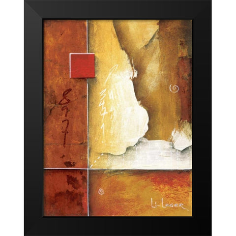Pompeii Patterns Black Modern Wood Framed Art Print by Li-Leger, Don