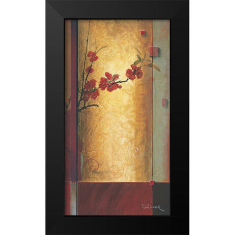 Blossom Tapestry II Black Modern Wood Framed Art Print by Li-Leger, Don
