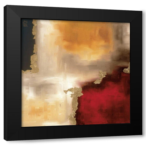 Crimson Accent I Black Modern Wood Framed Art Print by Maitland, Laurie