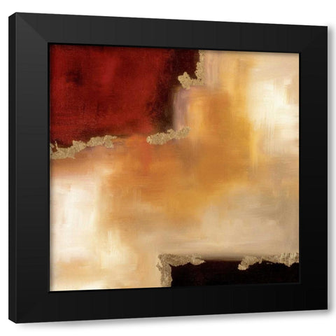 Crimson Accent II Black Modern Wood Framed Art Print by Maitland, Laurie