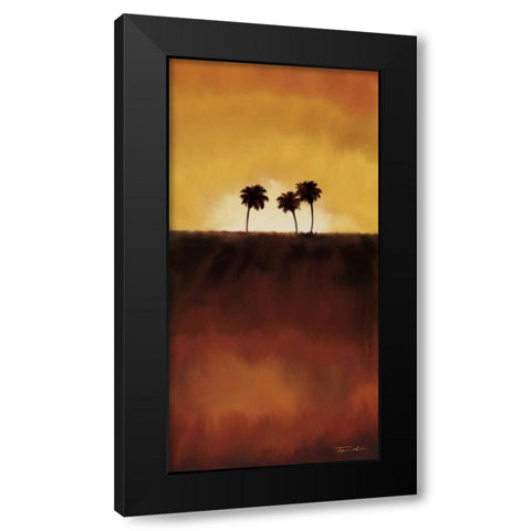 Sunset Palm I Black Modern Wood Framed Art Print with Double Matting by Venter, Tandi