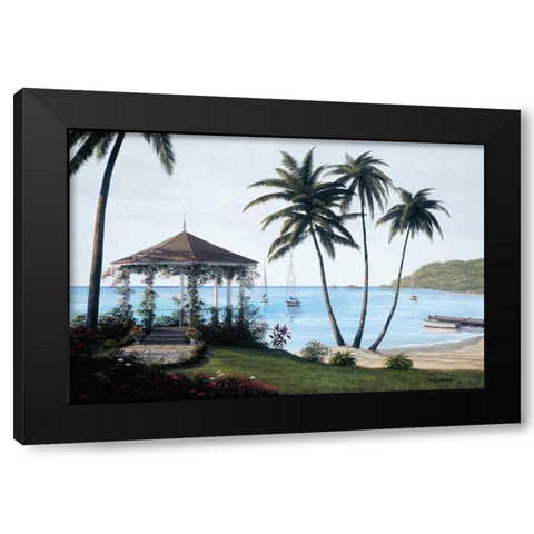Caribbean Dreams Black Modern Wood Framed Art Print with Double Matting by Saunders, Bill