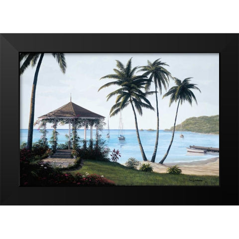 Caribbean Dreams Black Modern Wood Framed Art Print by Saunders, Bill