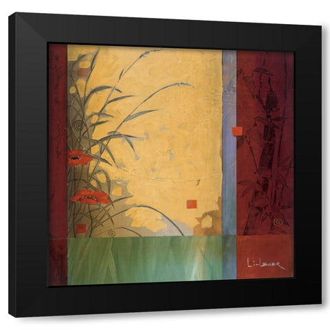 Dancing in the Wind Black Modern Wood Framed Art Print with Double Matting by Li-Leger, Don