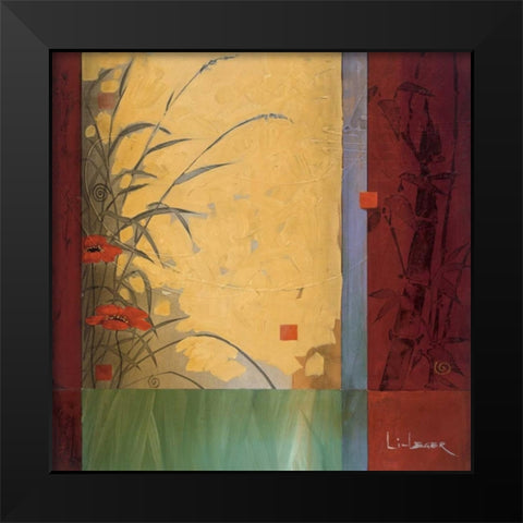 Dancing in the Wind Black Modern Wood Framed Art Print by Li-Leger, Don
