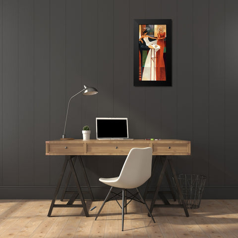 Les Anges Black Modern Wood Framed Art Print by Mallett, Keith