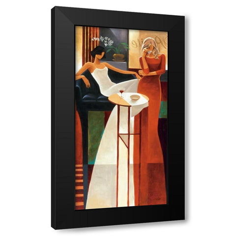 Les Anges Black Modern Wood Framed Art Print with Double Matting by Mallett, Keith