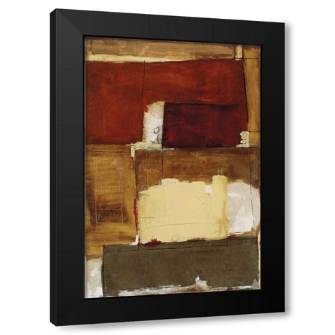 Linear Conversations I Black Modern Wood Framed Art Print with Double Matting by Johnson, Marc