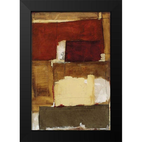 Linear Conversations I Black Modern Wood Framed Art Print by Johnson, Marc