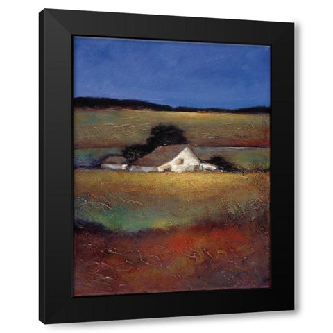 Silent Morning Black Modern Wood Framed Art Print with Double Matting by Wong, Joseph