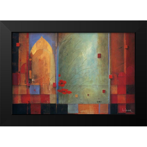 Passage to India Black Modern Wood Framed Art Print by Li-Leger, Don