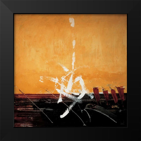 Morning Hopes Black Modern Wood Framed Art Print by Amat, Antoni