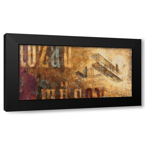 Destinos Black Modern Wood Framed Art Print by Aliaga, Carme