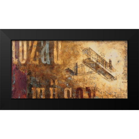 Destinos Black Modern Wood Framed Art Print by Aliaga, Carme
