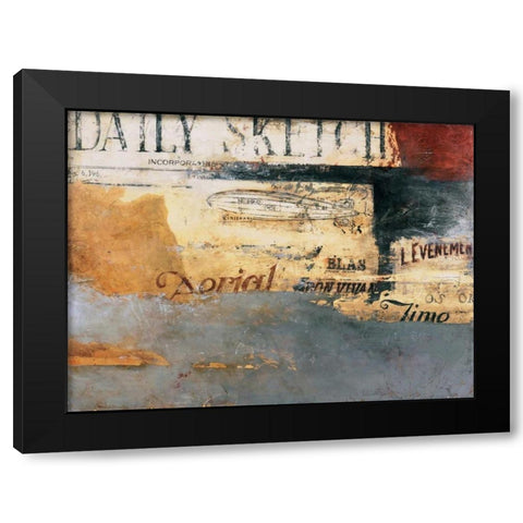 Zeppelin Black Modern Wood Framed Art Print by Aliaga, Carme