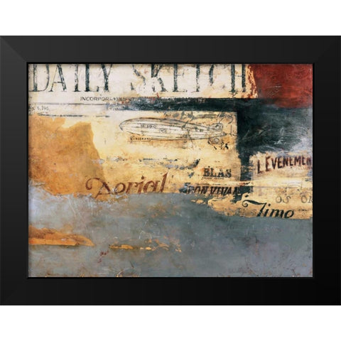 Zeppelin Black Modern Wood Framed Art Print by Aliaga, Carme