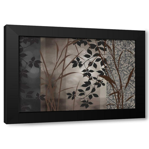 Silver Whispers I Black Modern Wood Framed Art Print by Aparicio, Edward