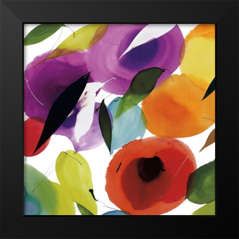 The Melody of Color II Black Modern Wood Framed Art Print by Abellan, Lola