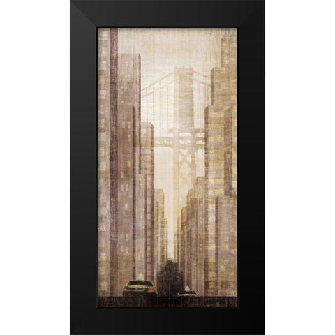 Departures Black Modern Wood Framed Art Print by Amori