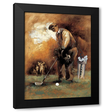 At the Tee Black Modern Wood Framed Art Print by Azim, Roya