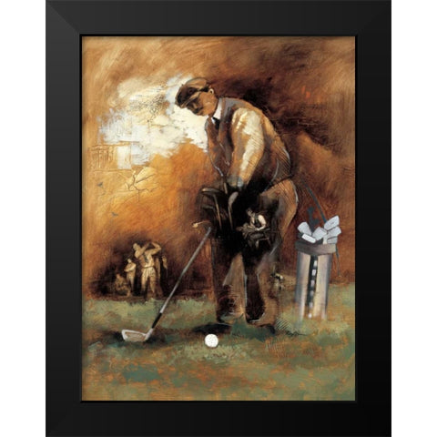 At the Tee Black Modern Wood Framed Art Print by Azim, Roya