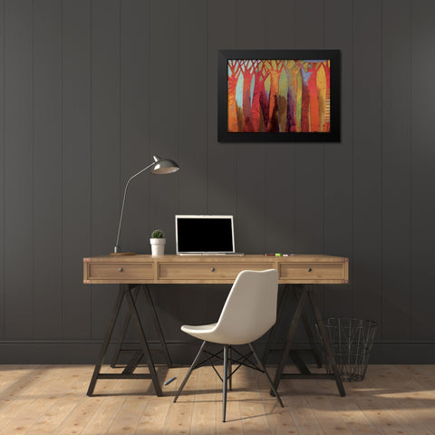 Enchanted City Black Modern Wood Framed Art Print by Bredvik, Brenda K.