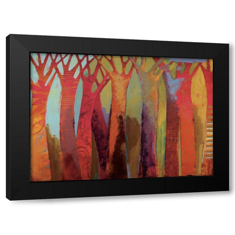 Enchanted City Black Modern Wood Framed Art Print with Double Matting by Bredvik, Brenda K.