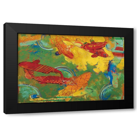 Electric Jazz Black Modern Wood Framed Art Print with Double Matting by Bredvik, Brenda K.