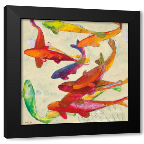 Tangled  Black Modern Wood Framed Art Print by Bredvik, Brenda K.