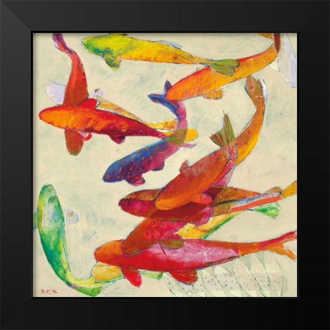 Tangled  Black Modern Wood Framed Art Print by Bredvik, Brenda K.