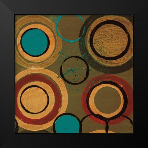 Circle Designs I Black Modern Wood Framed Art Print by Bernsen, Leslie