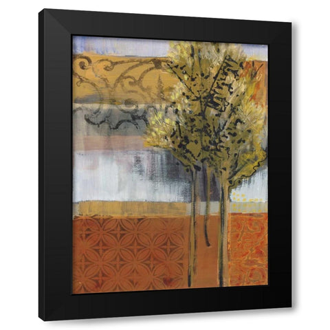 Edge of the Path Black Modern Wood Framed Art Print with Double Matting by Bernsen, Leslie