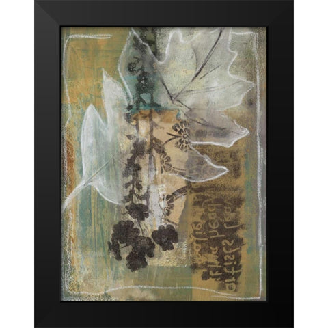 Leaf Luminescence I Black Modern Wood Framed Art Print by Bernsen, Leslie