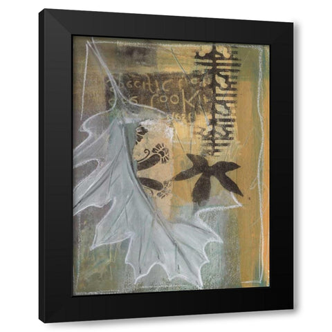 Leaf Luminescence II Black Modern Wood Framed Art Print with Double Matting by Bernsen, Leslie