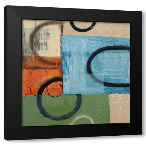 Going in Circles Black Modern Wood Framed Art Print by Bernsen, Leslie