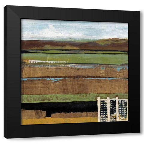 Grazing Range I Black Modern Wood Framed Art Print with Double Matting by Bernsen, Leslie