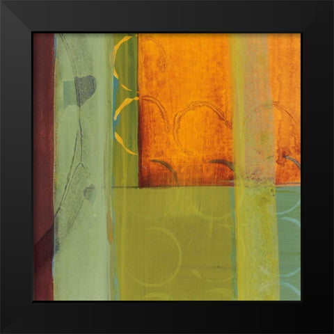 Kaleidoscope Rotations I Black Modern Wood Framed Art Print by Bernsen, Leslie