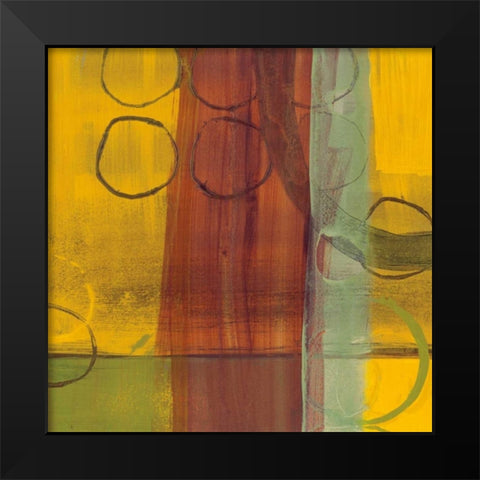 Kaleidoscope Rotations II Black Modern Wood Framed Art Print by Bernsen, Leslie