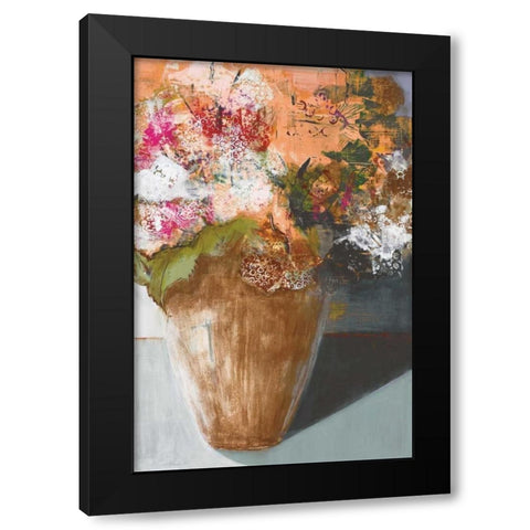 Two Dozen Blooms Black Modern Wood Framed Art Print by Bernsen, Leslie