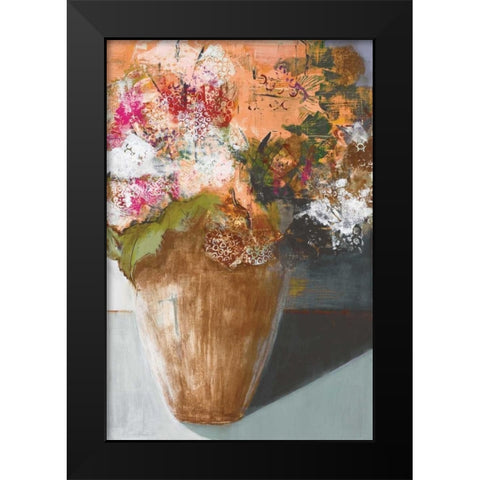 Two Dozen Blooms Black Modern Wood Framed Art Print by Bernsen, Leslie