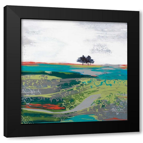Summer Breeze Black Modern Wood Framed Art Print with Double Matting by Bernsen, Leslie