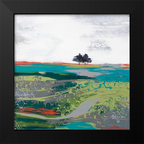 Summer Breeze Black Modern Wood Framed Art Print by Bernsen, Leslie