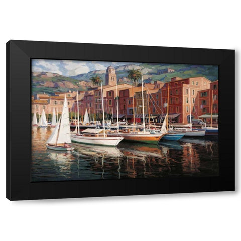 Porto Fino Black Modern Wood Framed Art Print by Bueno, Pascual