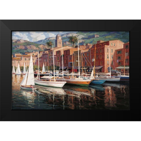 Porto Fino Black Modern Wood Framed Art Print by Bueno, Pascual